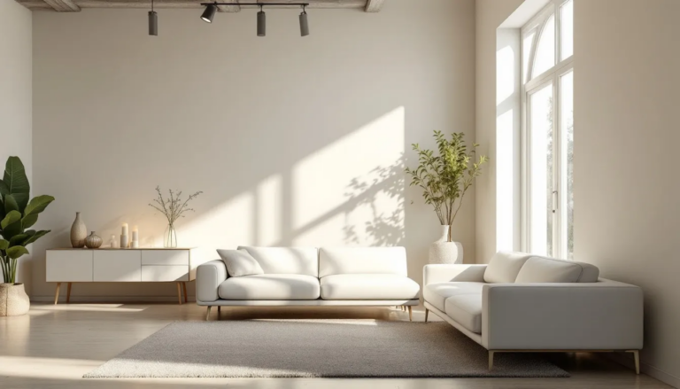 A freshly painted room in neutral colors, demonstrating the impact of a fresh coat of paint on home staging.