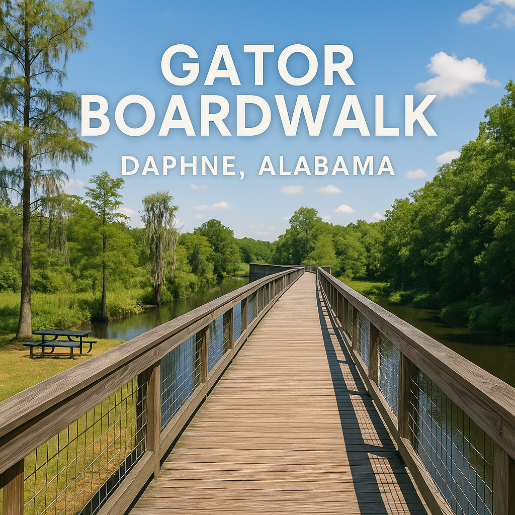 Gator Boardwalk in Daphne, Alabama